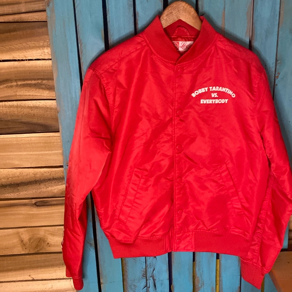 2018 Logic Bobby Tarantino Vs. Everybody tour satin bomber jacket red size M
